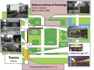 Access map from Toyosu